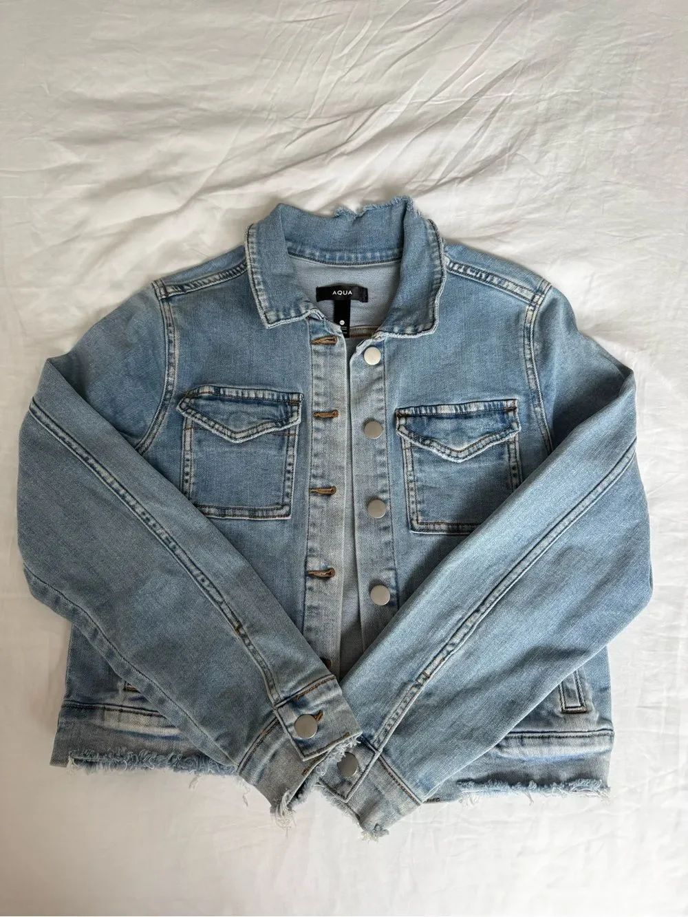 Aqua Light Blue Denim Jacket